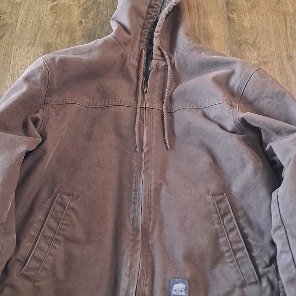 Men's Classic Brown Hooded Windbreaker
